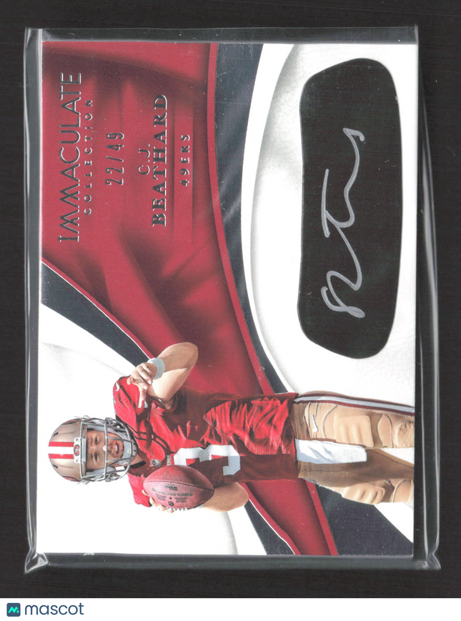 2017 Panini Immaculate Collection C.J. Beathard #EB-CJ 22/49 Auto