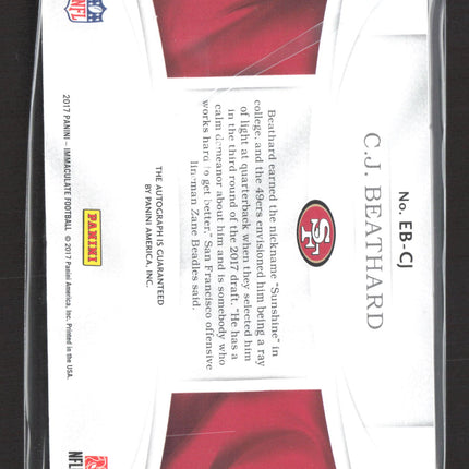 2017 Panini Immaculate Collection C.J. Beathard #EB-CJ 22/49 Auto