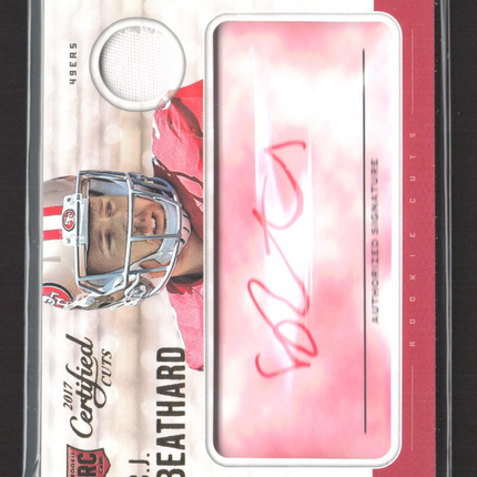 2017 Panini Donruss Certified Cuts C.J. Beathard #205 Jersey Patch Auto