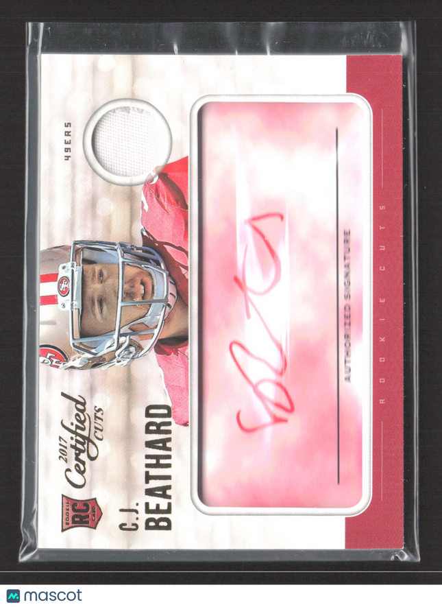 2017 Panini Donruss Certified Cuts C.J. Beathard #205 Jersey Patch Auto