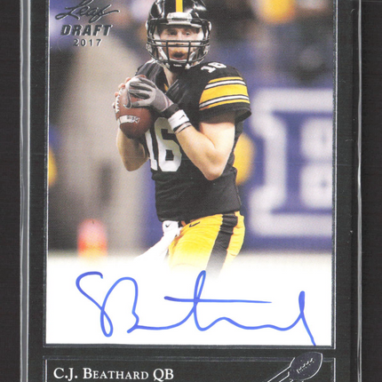 2017 Leaf Ultimate Draft C.J. Beathard #BG-CJB Gold Stars Auto