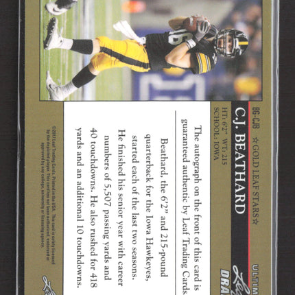 2017 Leaf Ultimate Draft C.J. Beathard #BG-CJB Gold Stars Auto