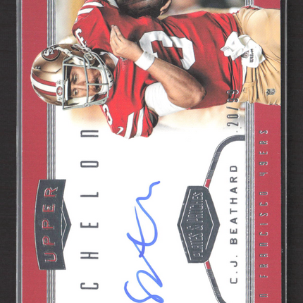 2018 Panini Plates & Patches Upper Echelon C.J. Beathard #UP-CB 20/99 Auto