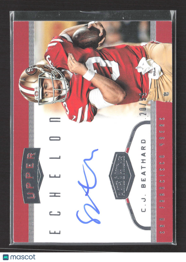2018 Panini Plates & Patches Upper Echelon C.J. Beathard #UP-CB 20/99 Auto