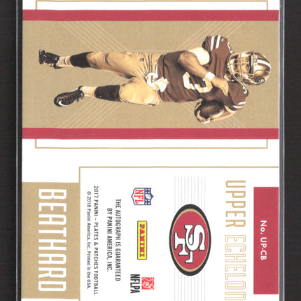2018 Panini Plates & Patches Upper Echelon C.J. Beathard #UP-CB 20/99 Auto