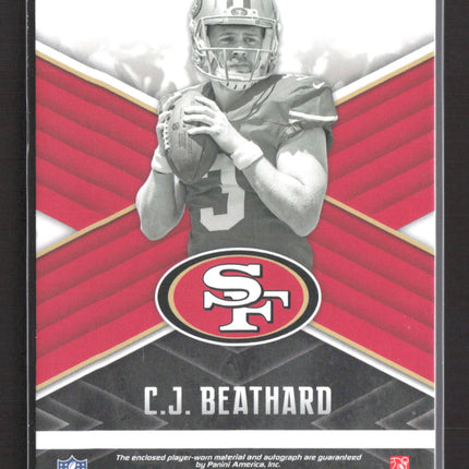 2017 Panini XR C.J. Beathard #166 Rookie Triple Swatch RC 38/75 Auto
