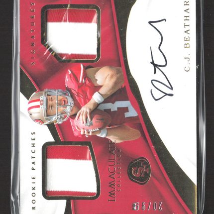 2017 Panini Immaculate Collection C.J. Beathard #15-CJ Patch Auto /99