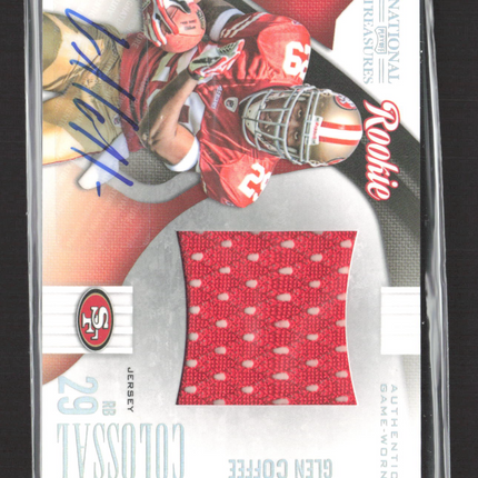 2009 Playoff National Treasures Colossal Glen Coffee #12 33/50 Patch Auto