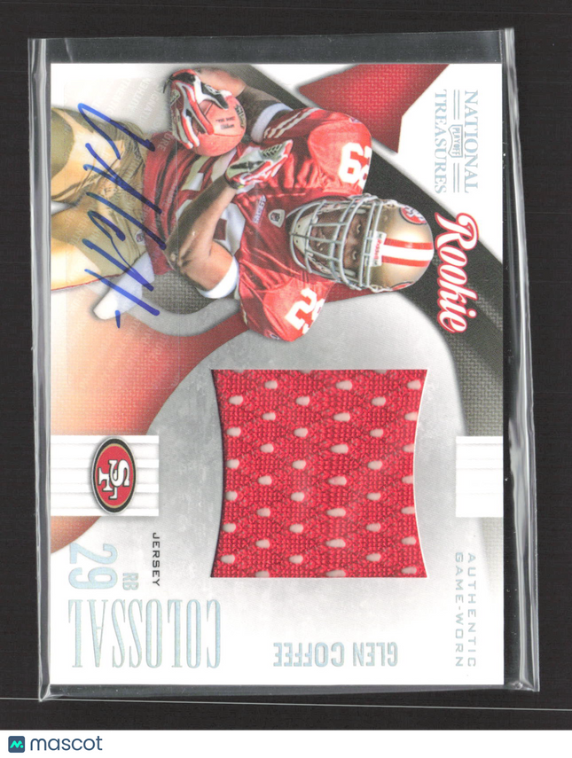 2009 Playoff National Treasures Colossal Glen Coffee #12 33/50 Patch Auto