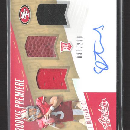 2017 Panini Absolute Football Rookie C.J. Beathard #228 Triple Patch RC Auto