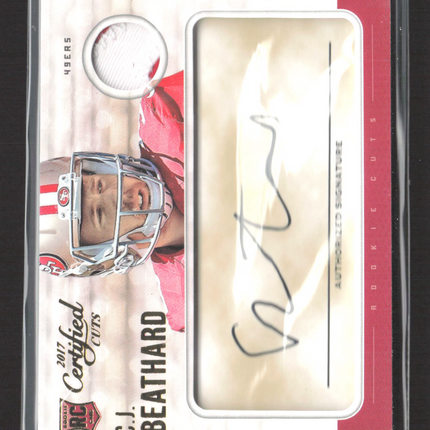 2017 Panini Donruss Certified Cuts C.J. Beathard #205 255/299 Patch RC Auto