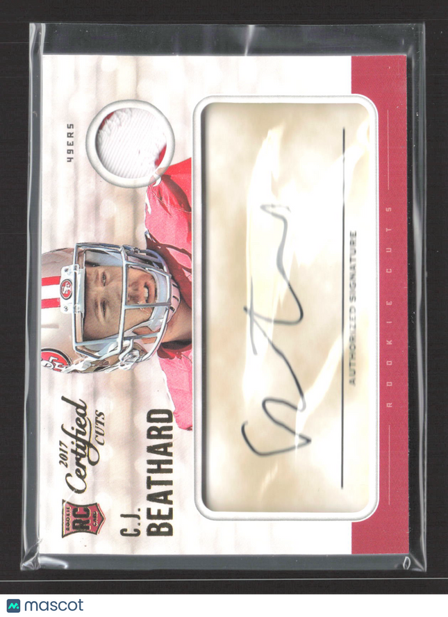 2017 Panini Donruss Certified Cuts C.J. Beathard #205 255/299 Patch RC Auto