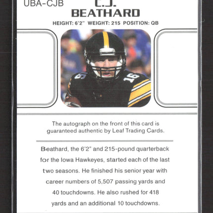 2017 Leaf Ultimate Draft C.J. Beathard #UBA-CJB 00/13 Auto