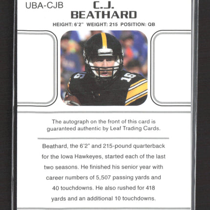 2017 Leaf Ultimate Draft C.J. Beathard #UBA-CJB 20/25 Auto