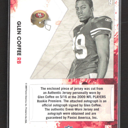 2009 Panini Rookies & Stars Freshman Orientation Glen Coffee #9 Patch Auto /100