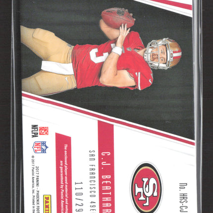 2017 Panini Phoenix Hot Rookie C.J. Beathard #HRS-CJB 110/299 Auto