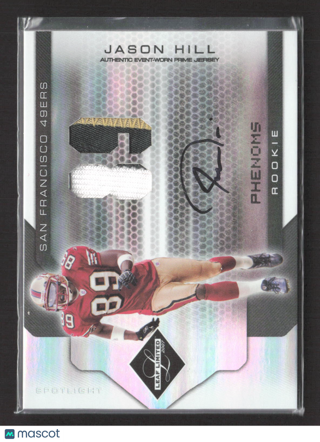 2007 Leaf Limited Phenoms Spotlight Jason Hill #324 Event-Worn Prime Jersey Auto