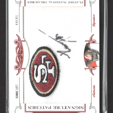 2008 Playoff National Treasures Patches Ronnie Lott #102 08/26 Patch Auto