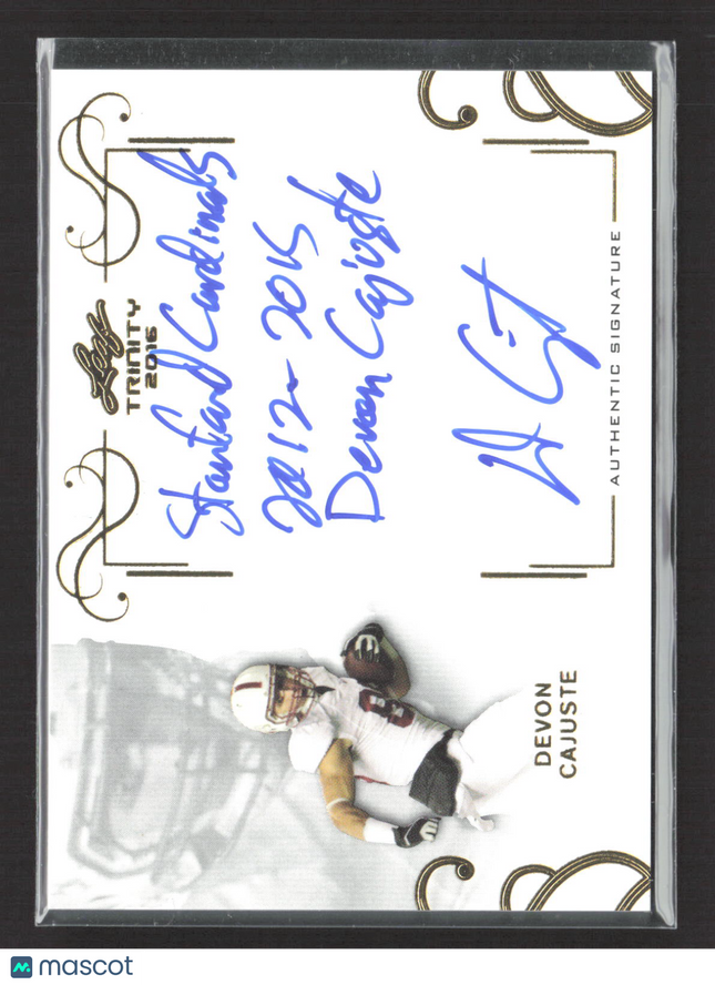 2016 Leaf Trinity Devon Cajuste #A-DC1 Auto