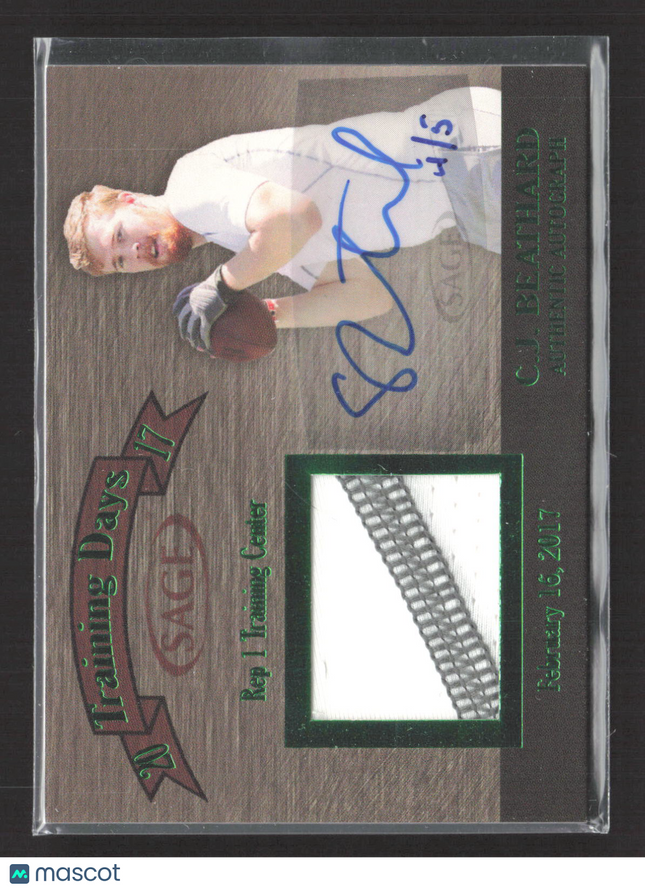 2017 SAGE Training Days C.J. Beathard #TDA-2 C.J. Beathard 4/5 Auto