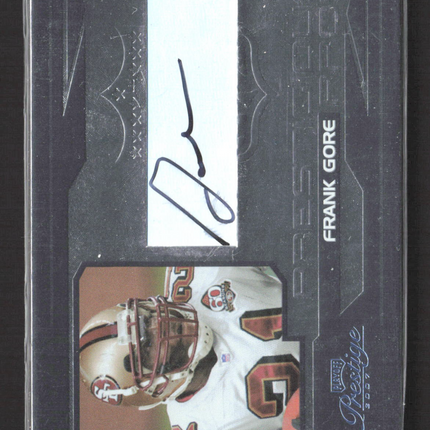 2007 Playoff Prestige Prestigious Pros Frank Gore #PP-13 14/25 Auto