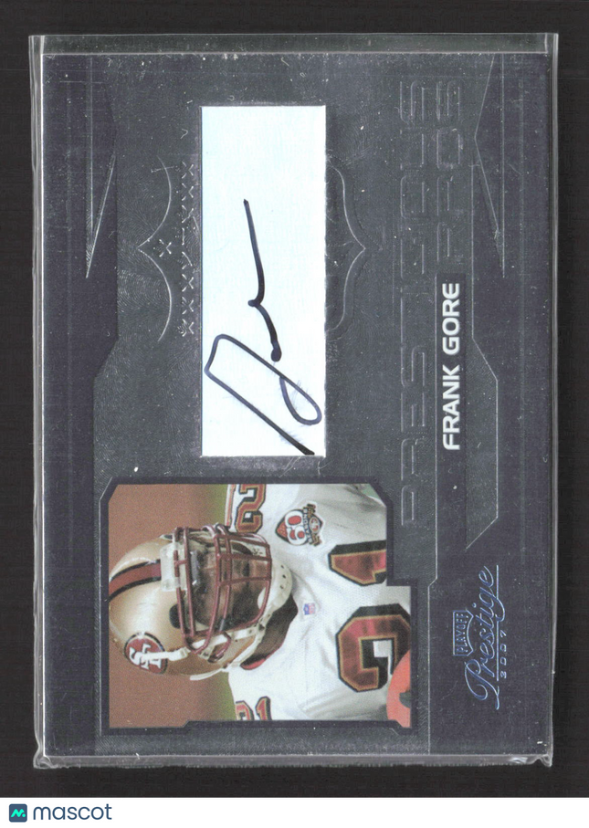 2007 Playoff Prestige Prestigious Pros Frank Gore #PP-13 14/25 Auto
