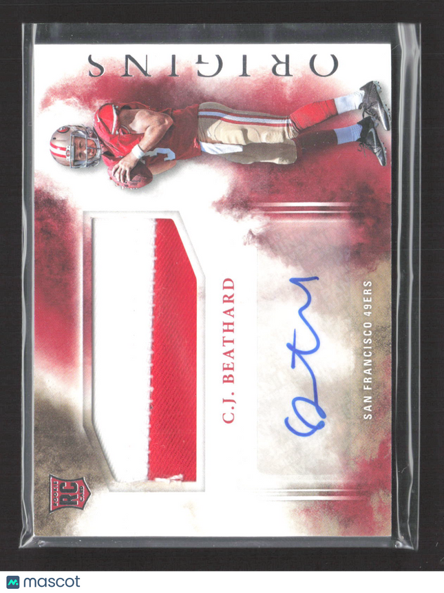 2017 Panini Origins C.J. Beathard #107 Jersey Patch RC Auto