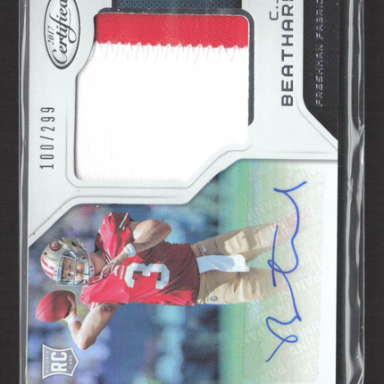 2017 Panini Certified Freshman Fabrics C.J. Beathard #226 Patch 100/299 RC Auto