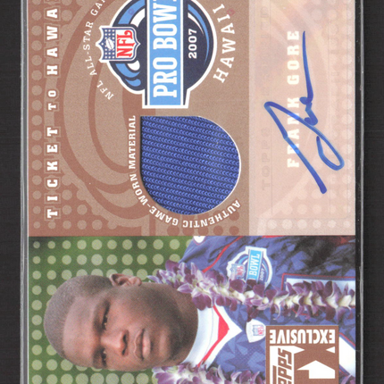 2007 Topps TX Ticket to Hawaii Frank Gore #HAJA-FG Game-Worn Jersey Auto /25