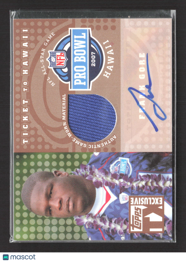 2007 Topps TX Ticket to Hawaii Frank Gore #HAJA-FG Game-Worn Jersey Auto /25