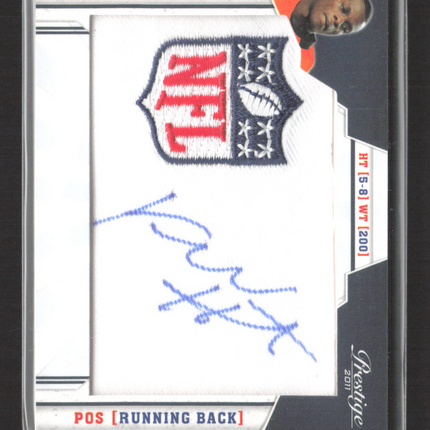 2011 Panini Prestige Kendall Hunter #20 Autograph NFL Shield Patch Auto