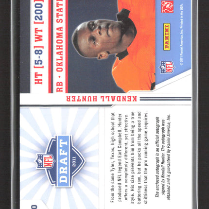 2011 Panini Prestige Kendall Hunter #20 Autograph NFL Shield Patch Auto