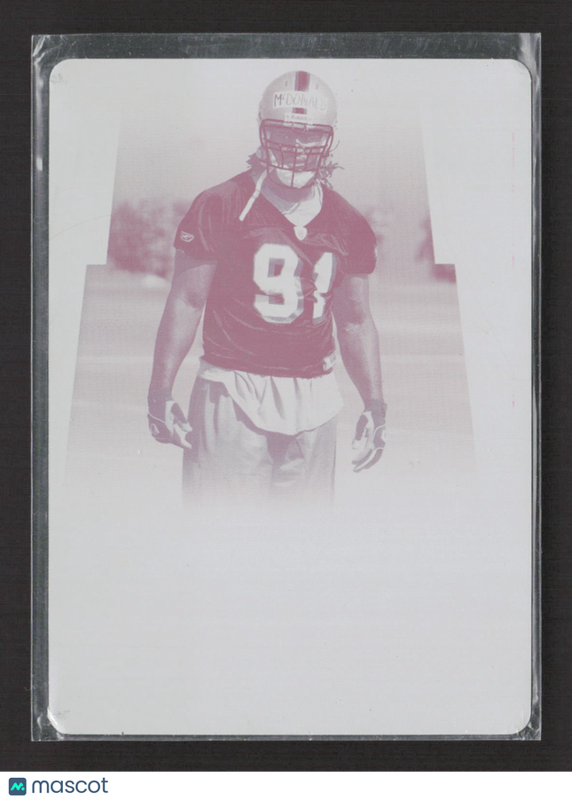 2008 Donruss Threads Football Ray McDonald #182 Magenta Printing Plate 1/1