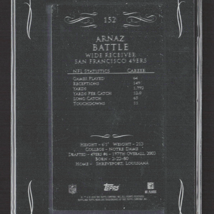 2008 Topps Mayo Arnaz Battle #152 Black Printing Plate 1/1 Back