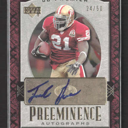 2007 Upper Deck Premier Preeminence Frank Gore #PRE-FG 24/50 Auto