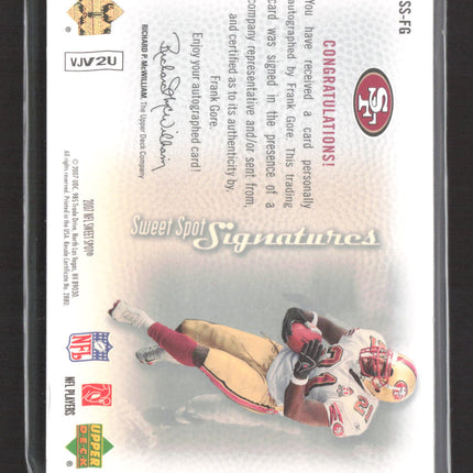 2007 Upper Deck Sweet Spot Signatures Frank Gore #SSS-FG Helmet 65/75 Auto