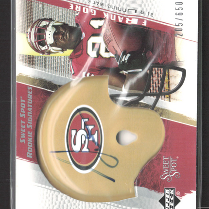 2005 Upper Deck Sweet Spot Frank Gore #256 205/650 Auto