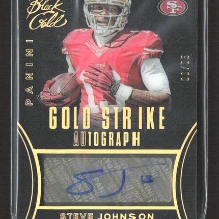 2015 Panini Black Gold Gold Strike Autograph Steve Johnson #GS-SJ 03/25 Auto