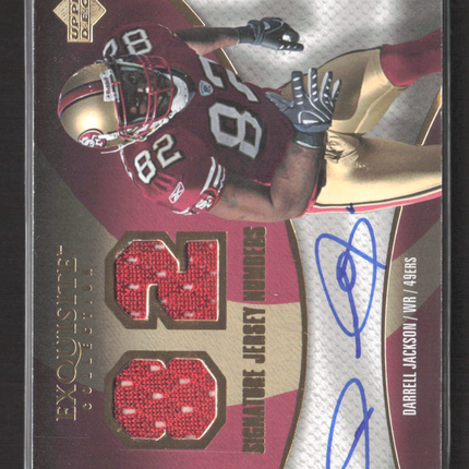 2007 UD Exquisite Signature Jersey Numbers Darrell Jackson Patch Auto /82