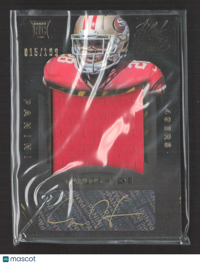 2015 Panini Black Gold Carlos Hyde #RAU-CH 015/199 Jersey Patch RC Auto