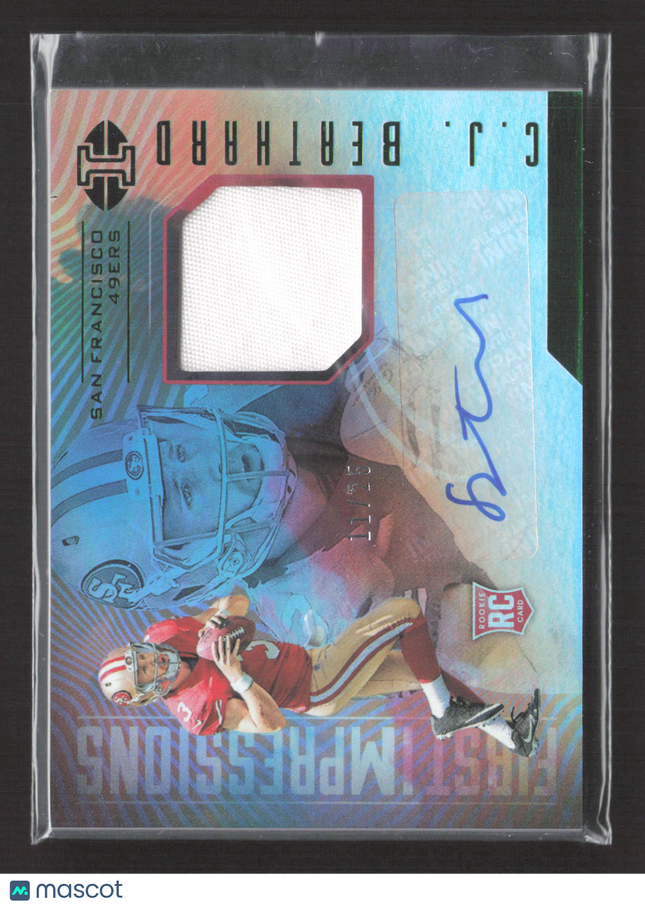 2017 Panini Illusions First Impressions C.J. Beathard #127 Patch RC Auto /25