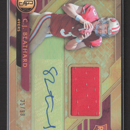 2017 Panini Gold Standard C.J. Beathard #223 35/99 Jersey Auto