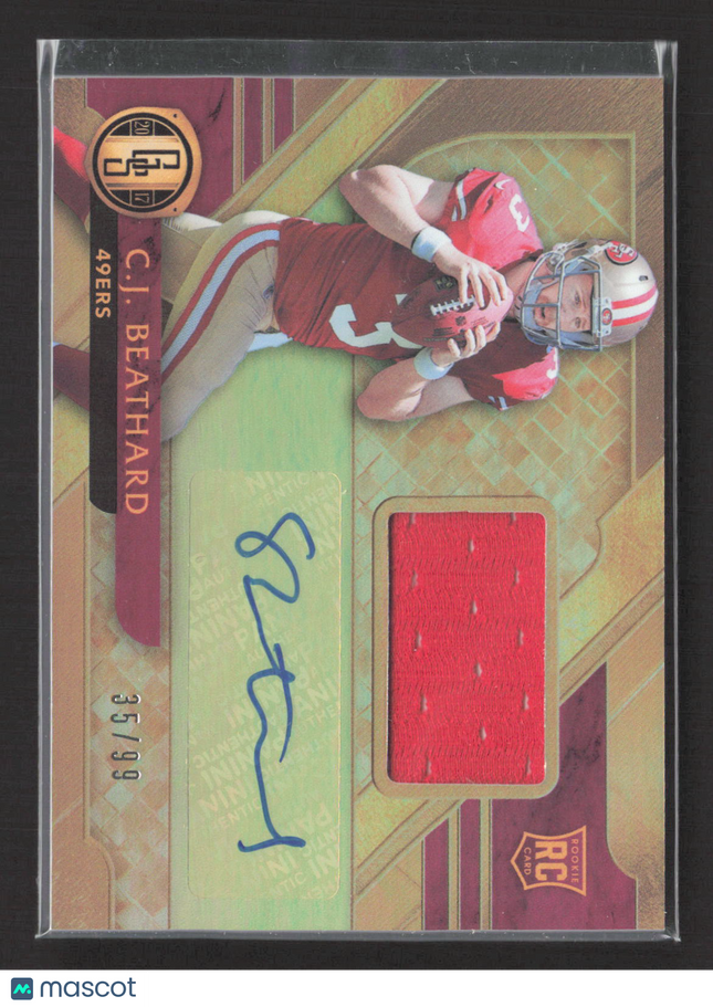 2017 Panini Gold Standard C.J. Beathard #223 35/99 Jersey Auto