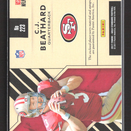2017 Panini Gold Standard C.J. Beathard #223 35/99 Jersey Auto