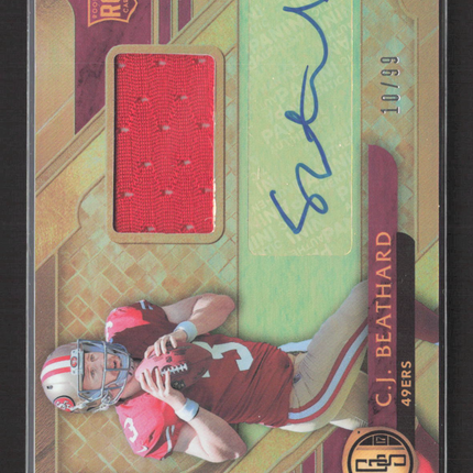 2017 Panini Gold Standard C.J. Beathard #223 Jersey Patch RC 10/99 Auto