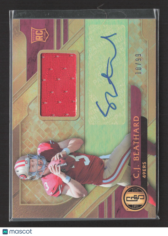 2017 Panini Gold Standard C.J. Beathard #223 Jersey Patch RC 10/99 Auto