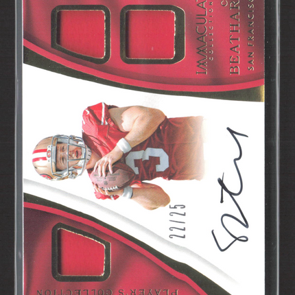 2017 Panini Immaculate Player's Collection C.J. Beathard #PC-CJ Patch 22/25 Auto