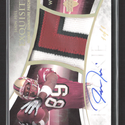 2007 UD Exquisite Jason Hill #111 Rookie Signature Patch Auto Gold 1/1