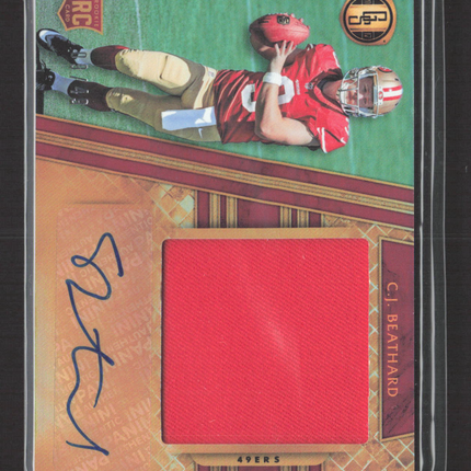 2017 Panini Gold Standard C.J. Beathard #323 Jersey Patch RC Auto /49