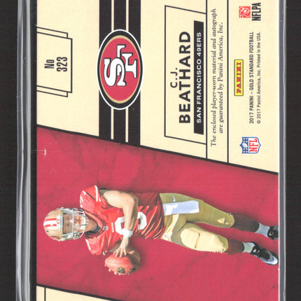 2017 Panini Gold Standard C.J. Beathard #323 Jersey Patch RC Auto /49